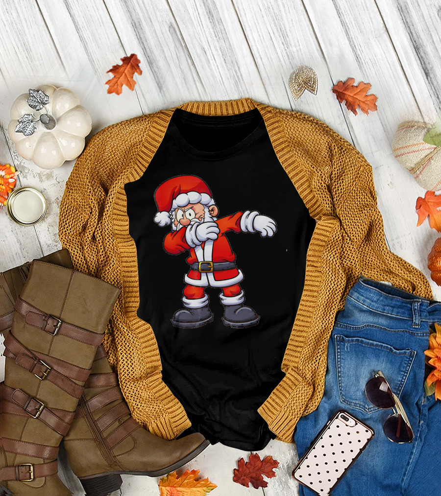 Dabbing Santa Christmas Santa Claus Dance Festive Holiday T-Shirt