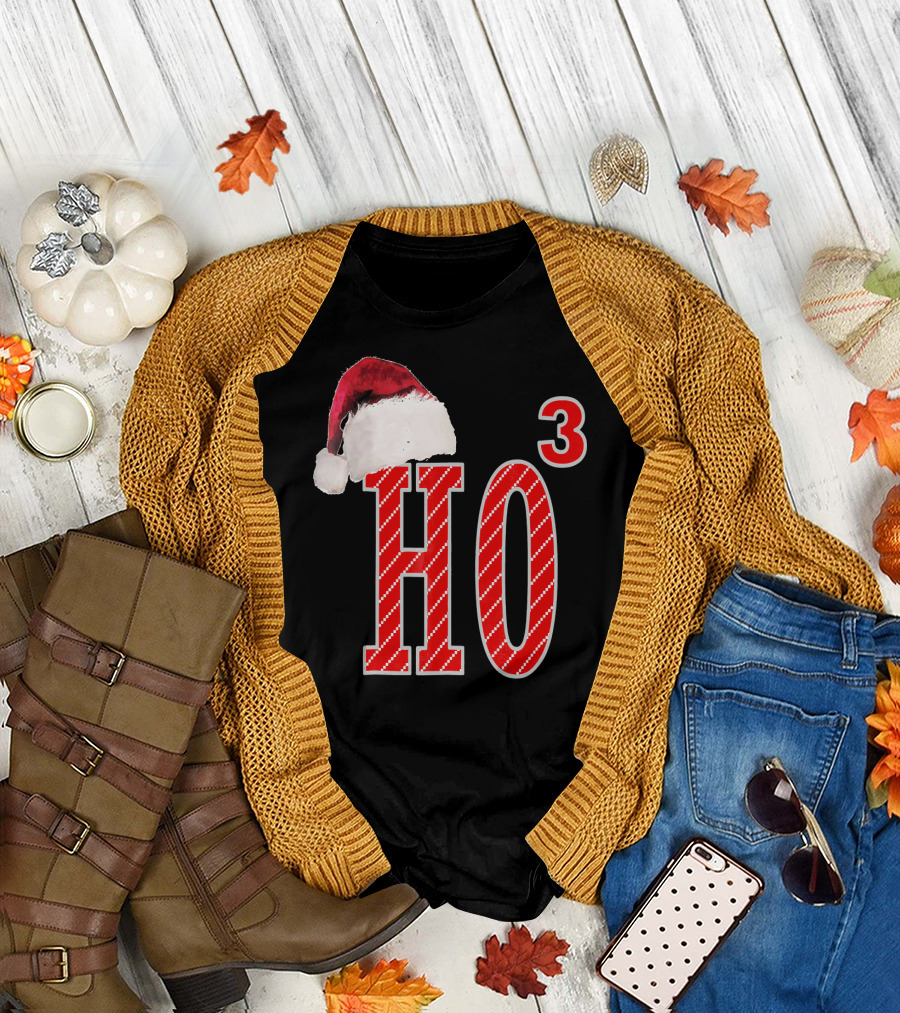 Ugly Christmas Santa Hat Ho Ho³ T-Shirt