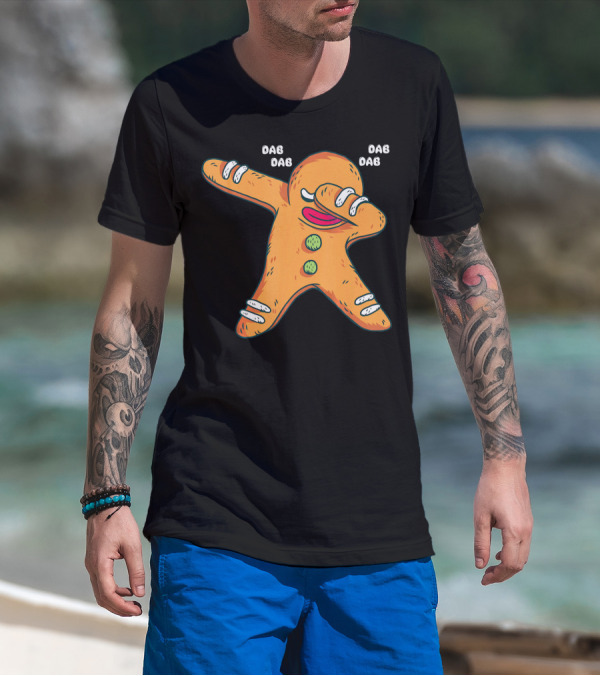Dab Dab Gingerbread Cookie Christmas Dance T-Shirt
