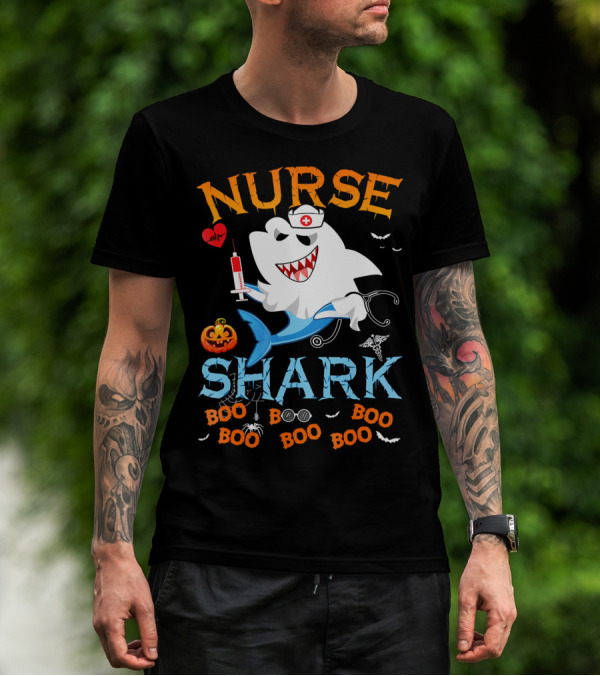 Nurse Shark Halloween Boo Scary Nurse Shark T-Shirt
