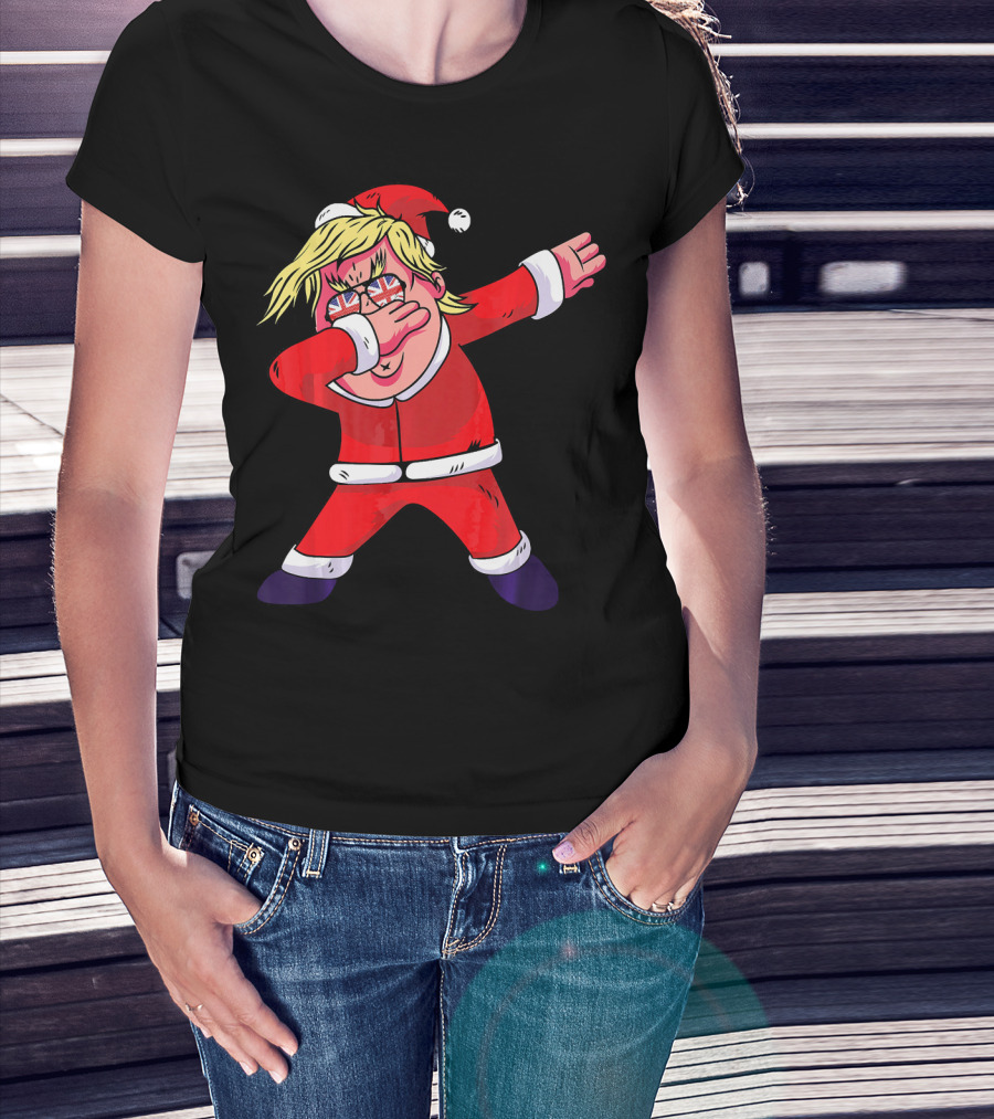 Dabbing Santa Claus With Sunglasses And Santa Hat T-Shirt