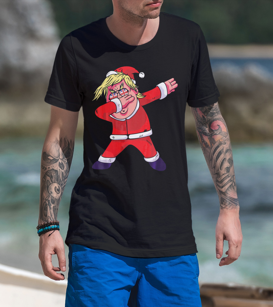 Dabbing Santa Claus With Sunglasses And Santa Hat T-Shirt
