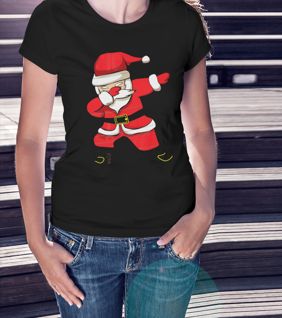 Dabbing Santa Christmas Santa College Dab Move Iconic Festive T-Shirt