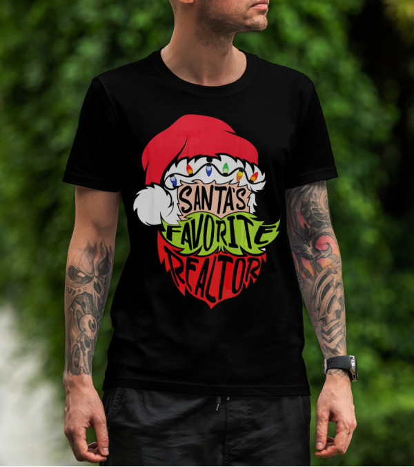 Santa's Favorite Realtor Christmas Santa T-Shirt