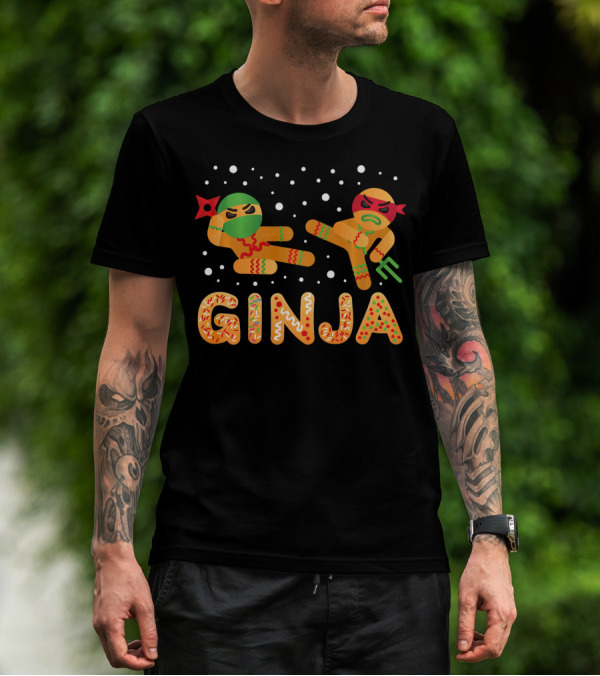 Ginja Gingerbread Man Ninja Cookie Fighters T-Shirt