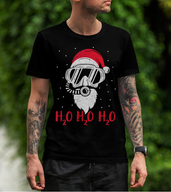 Santa Scuba Diving H2O H2O H2O T-Shirt