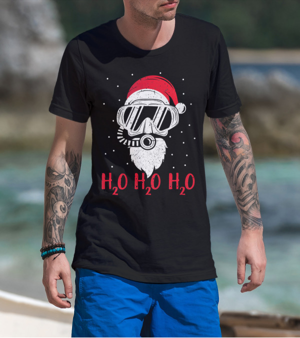 Santa Scuba Diving H2O H2O H2O T-Shirt