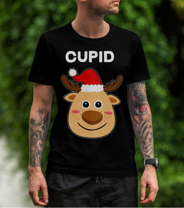 Santa Hat Reindeer Cupid T-Shirt