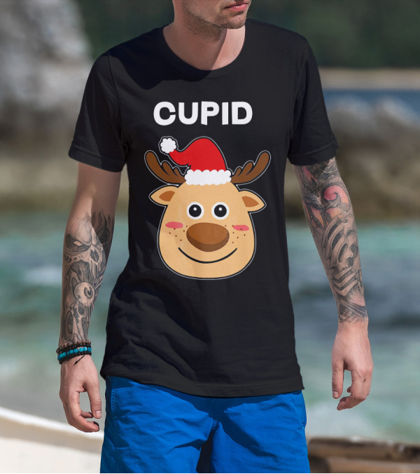 Santa Hat Reindeer Cupid T-Shirt