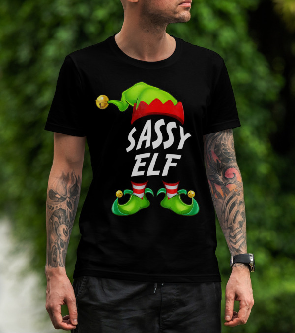 Sassy Elf Christmas Funny Fam T-Shirt