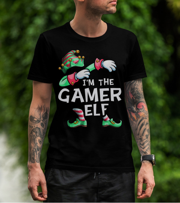 I'm The Gamer Elf Dabbing Christmas Family T-Shirt