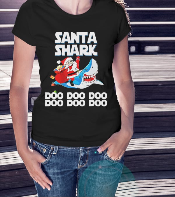 Santa Shark Doo Doo Doo Doo Doo Doo T-Shirt