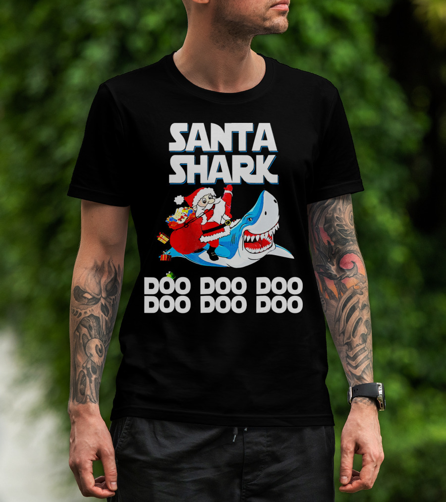 Santa Shark Doo Doo Doo Doo Doo Doo T-Shirt