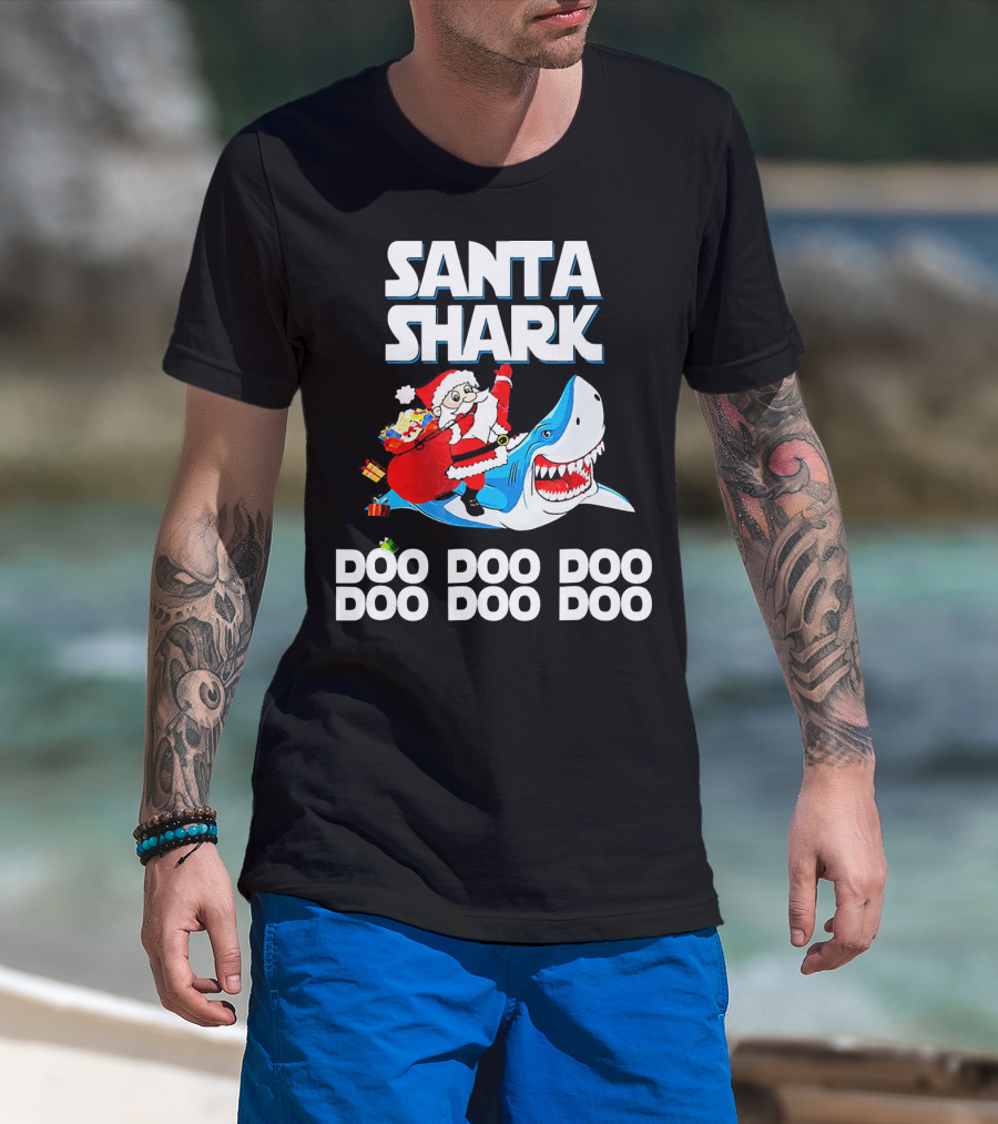 Santa Shark Doo Doo Doo Doo Doo Doo T-Shirt