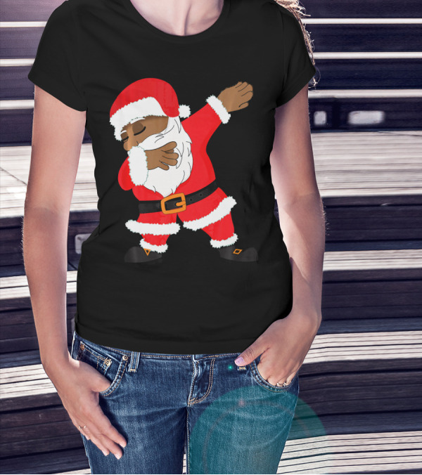 Dabbing Santa Funny Christmas Dab Festive Hip Hop Style Santa Claus T-Shirt