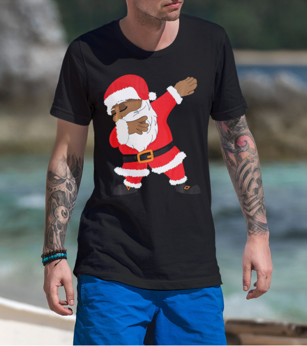 Dabbing Santa Funny Christmas Dab Festive Hip Hop Style Santa Claus T-Shirt