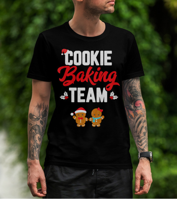 Cookie Baking Team Matching Family Christmas Gingerbread Holiday T-Shirt