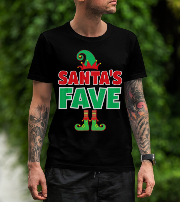 SANTA'S FAVE Elf Hat And Boots T-Shirt