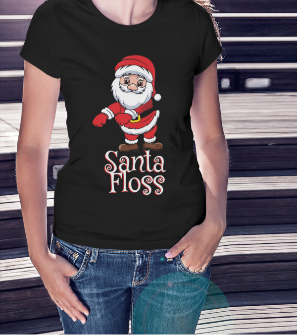 Santa Floss Christmas Hand Drawn Santa⟩ T-Shirt