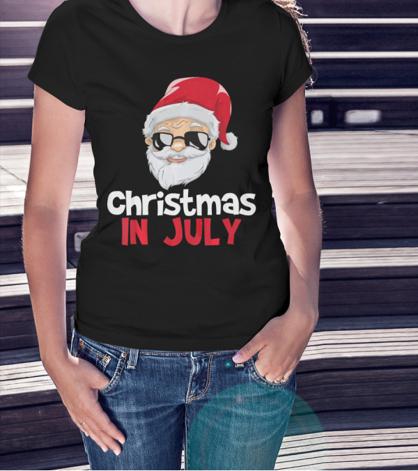 Christmas In July Santa Claus Iconic Holiday T-Shirt