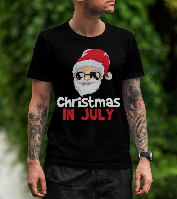 Christmas In July Santa Claus Iconic Holiday T-Shirt