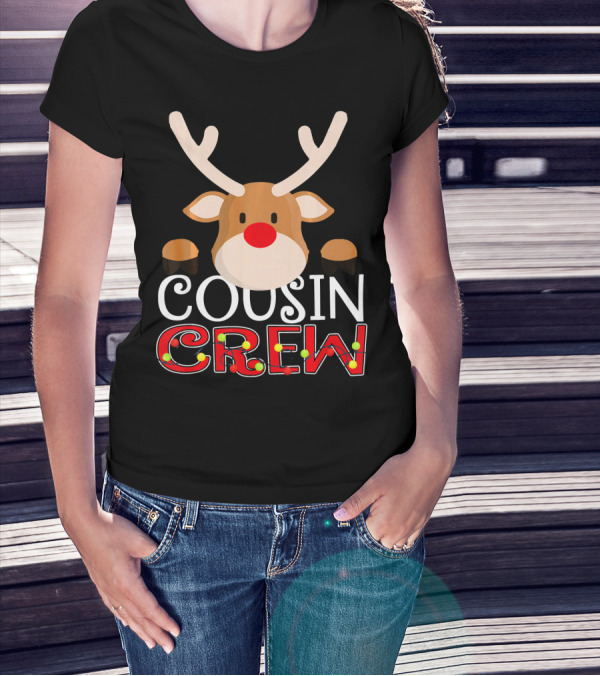 Cousin Crew Reindeer Kids Matching Family T-Shirt