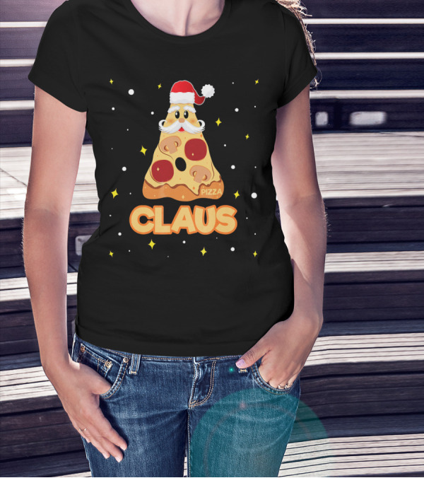 Pizza Claus Funny Santa Merry Crustmas T-Shirt