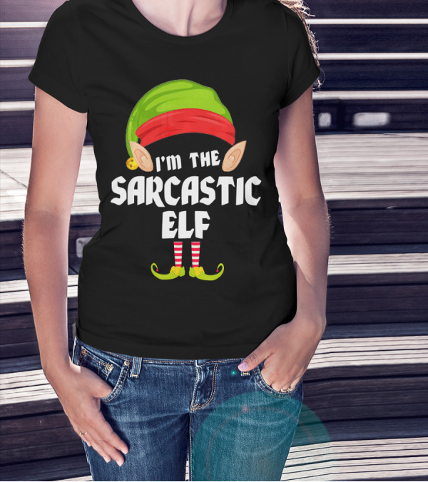 I'm The Sarcastic Elf Funny Matching Family Group T-Shirt