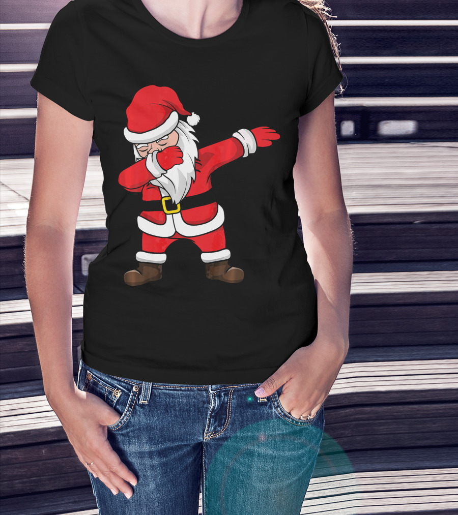 Dabbing Santa Kids Funny Claus Dab Christmas Dance T-Shirt