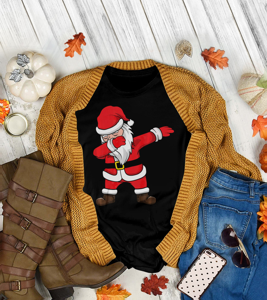 Dabbing Santa Kids Funny Claus Dab Christmas Dance T-Shirt