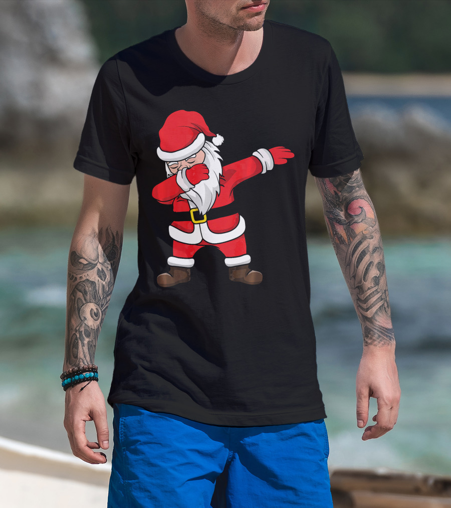 Dabbing Santa Kids Funny Claus Dab Christmas Dance T-Shirt
