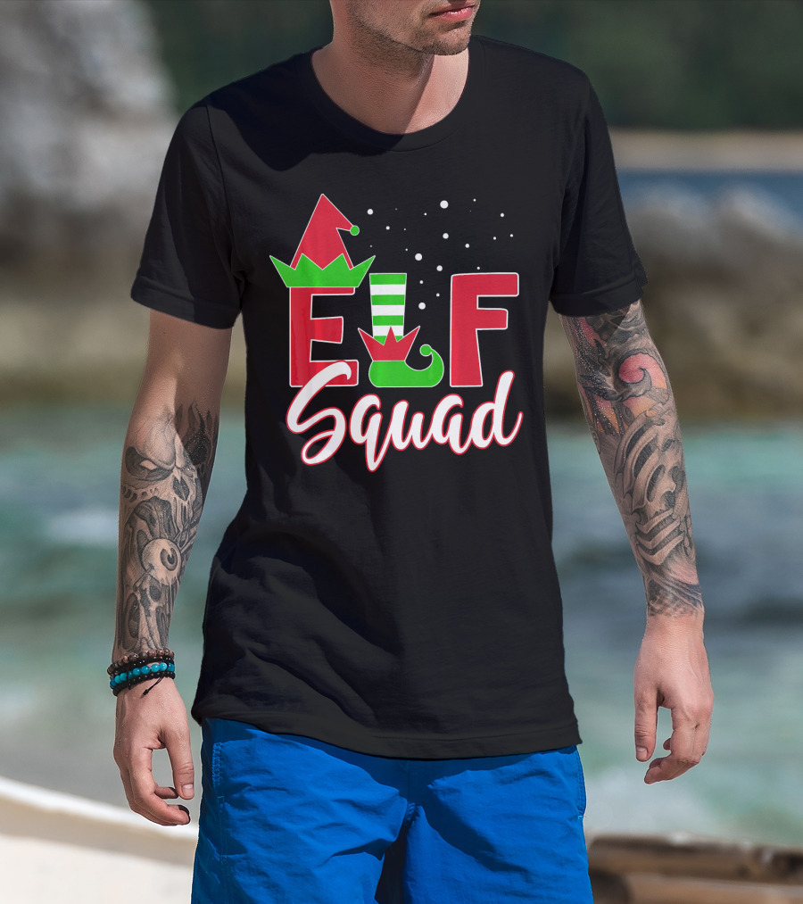 Elf Squad Christmas Teachers Holiday Team T-Shirt