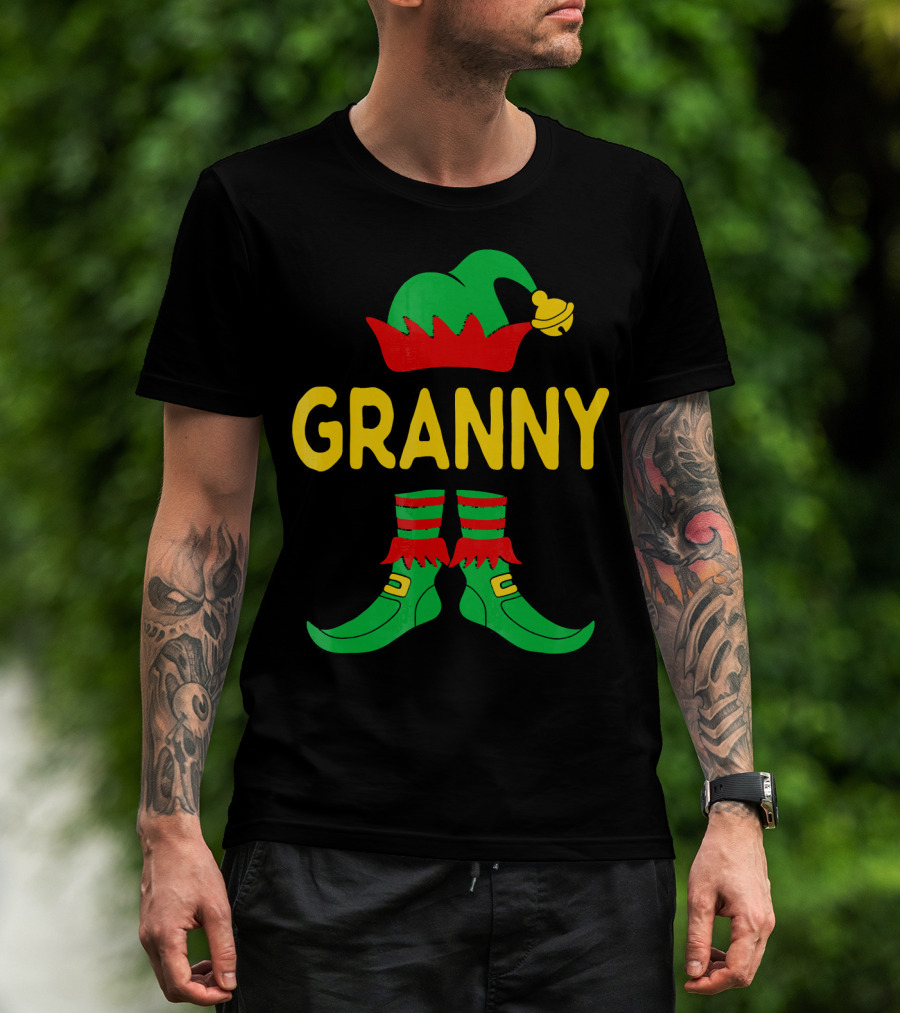 Granny Elf Christmas Family Matching T-Shirt