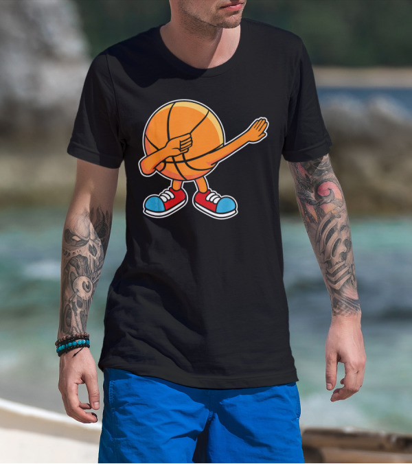 Dabbing Basketball Character With Sneakers T-Shirt