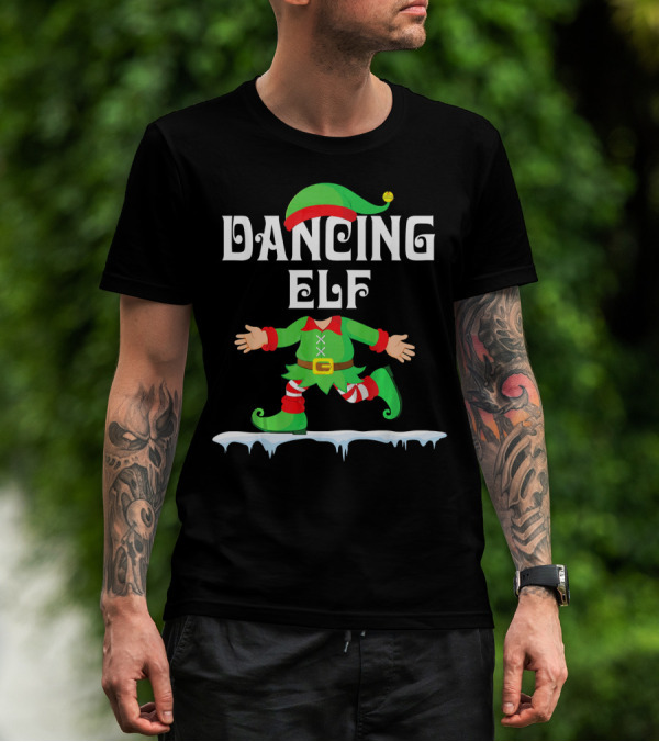 Dancing Elf Walking On Snow Dance T-Shirt
