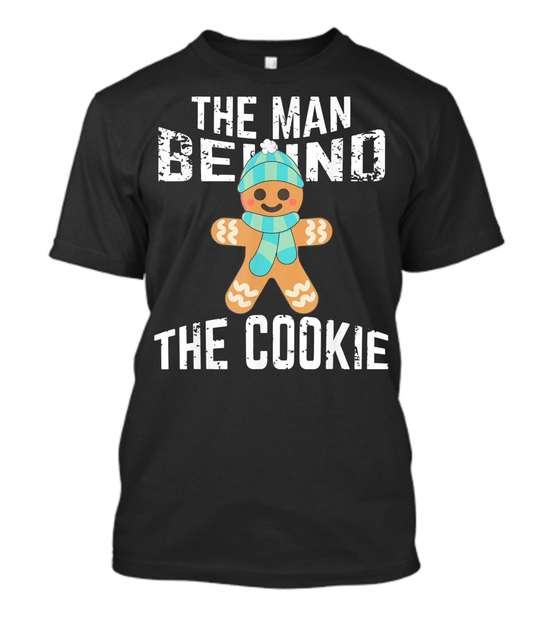 The Man Behind The Cookie Mens Christmas Pregnancy Announcement T-Shirt