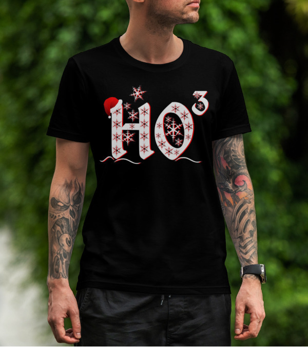 Christmas Ho Ho Ho Snowflake Santa Hat H₀³ T-Shirt