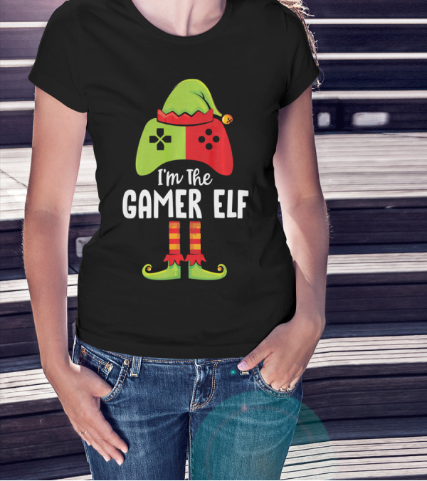 I'm The Gamer Elf Controller Hat Festive Costume T-Shirt
