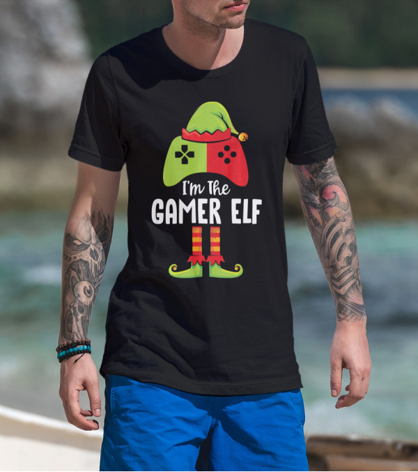 I'm The Gamer Elf Controller Hat Festive Costume T-Shirt