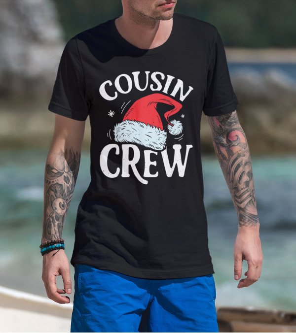 Cousin Crew Santa Hat Christmas T-Shirt