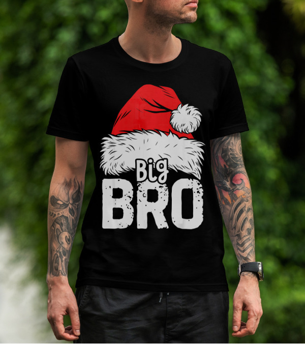 Big Bro Santa Hat Christmas T-Shirt