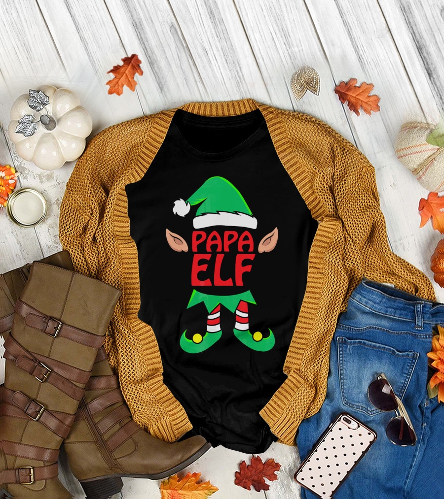 Papa ELF Family Christmas Costume T-Shirt