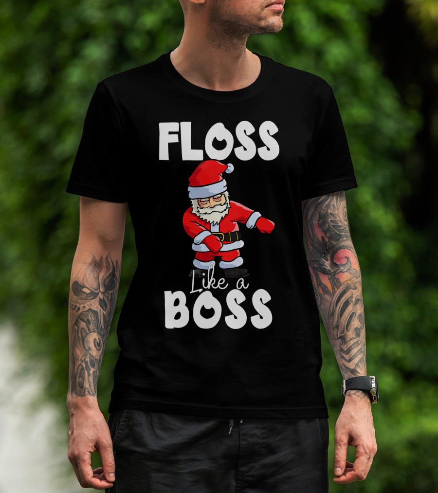 Floss Like A Boss Santa T-Shirt