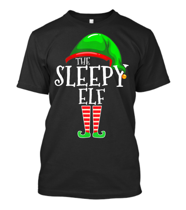 The Sleepy Elf Family Matching Group Christmas Pajamas T-Shirt