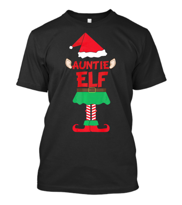 Auntie Elf Christmas Family T-Shirt