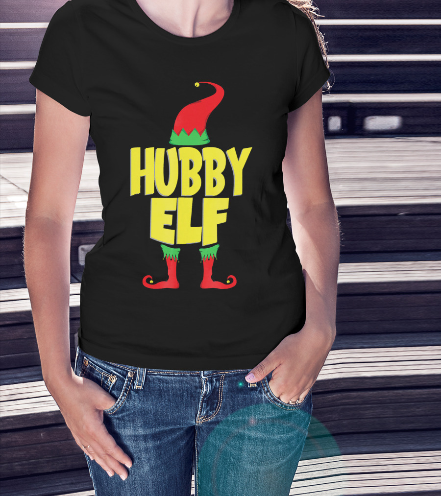 Hubby Elf Christmas Cute Cou T-Shirt