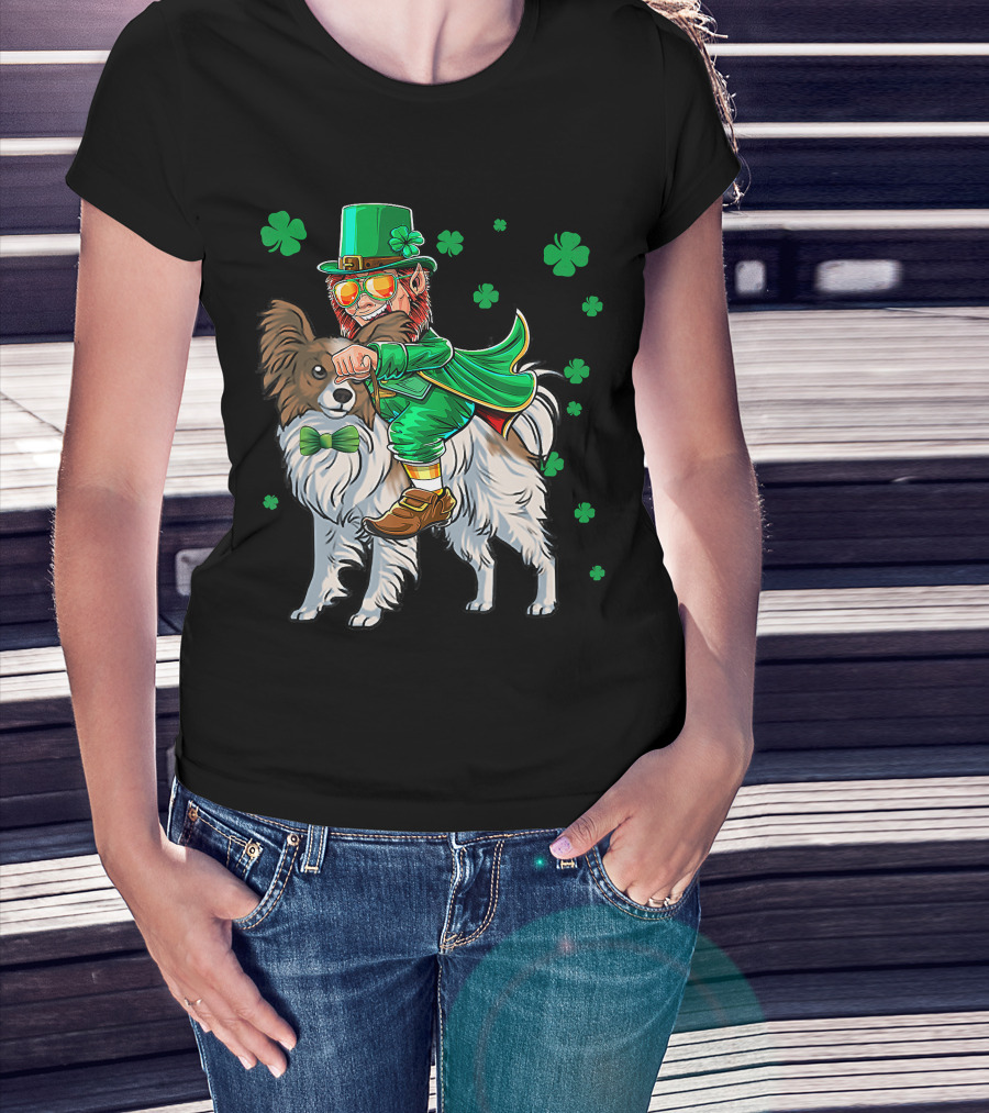 Leprechaun Papillon Shamrock St. Patrick's Day Luck T-Shirt