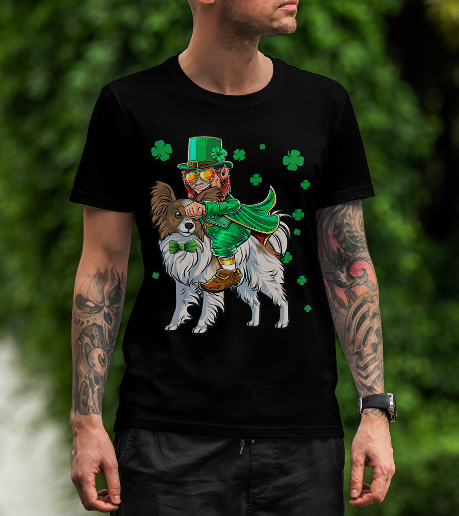 Leprechaun Papillon Shamrock St. Patrick's Day Luck T-Shirt