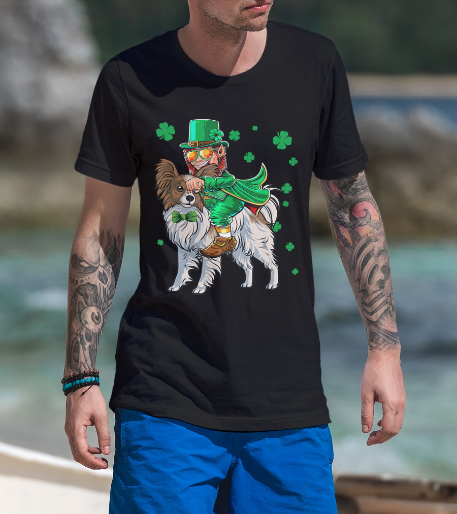 Leprechaun Papillon Shamrock St. Patrick's Day Luck T-Shirt