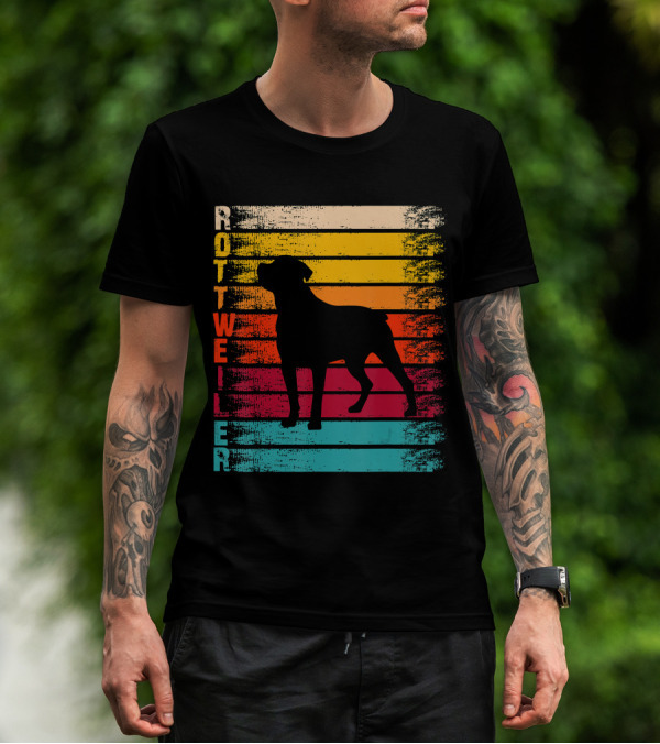 Rottweiler Mom Retro Dog Vintage T-Shirt